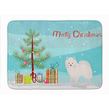Carolines Treasures American Eskimo Christmas Tree Machine Washable Memory Foam Mat CK3441RUG